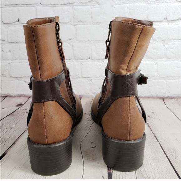 Chaps Brown Ankle Boots Size 7.5 - Picture 6 of 8